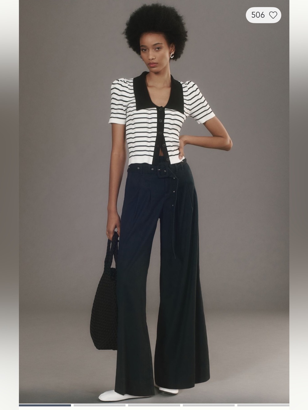 NWT By Anthropologie Linen Belted Wide-Leg Pants - 10
